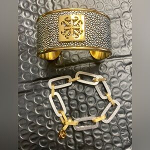 Rustic Cuff Mixed Metal Bracelet Bundle